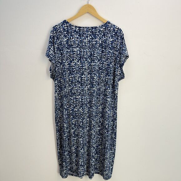 NWT Lane Bryant Women Sleeveless Midi Dress BLACK BLUE Sz Plus 18 20 - Picture 10 of 16